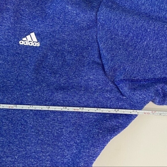Adidas Running Sweater Womens Large Blue Hooded Sweatshirt Ladies Casual - Picture 9 of 12